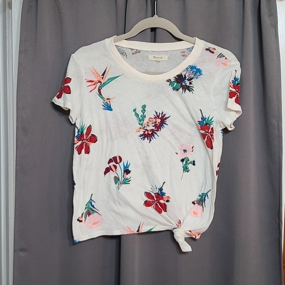 Madewell tropical floral t-shirt size XXS